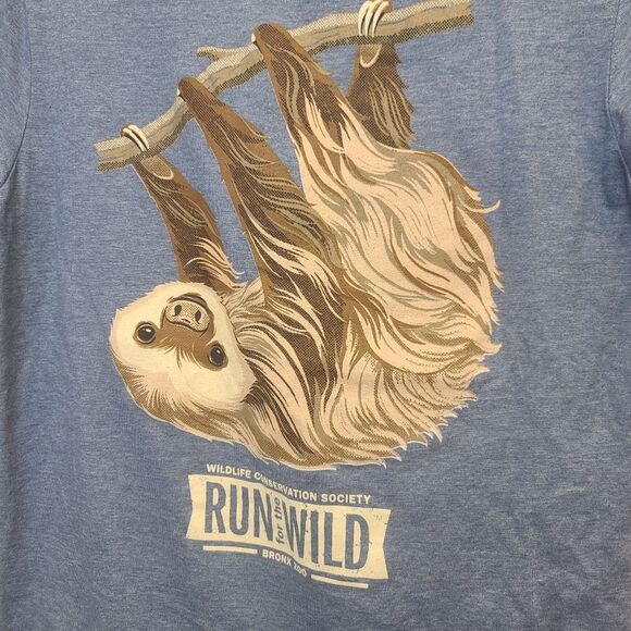 Widlife Conservation Society 2022 Bronx Zoo Slot Run for the Wild Blue Tshirt S - Picture 3 of 9